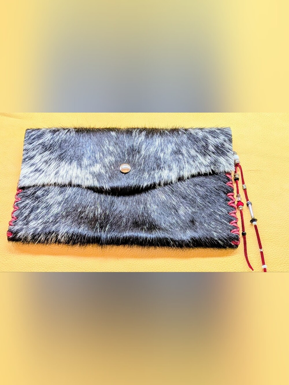 Handcrafted Real Cowhide Clutch